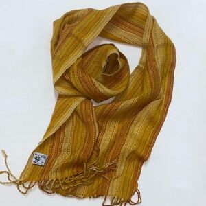 Inter-American Trading Denver Colorado Striped Yellow and Orange Scarf 💯 Alpaca